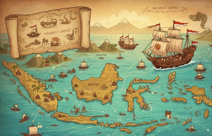 Sejarah Kerajaan Majapahit dari berdiri pasca Singasari, Sumpah Gajah Mada, masa kejayaan Hayam Wuruk, hingga runtuhnya imperium Nusantara.