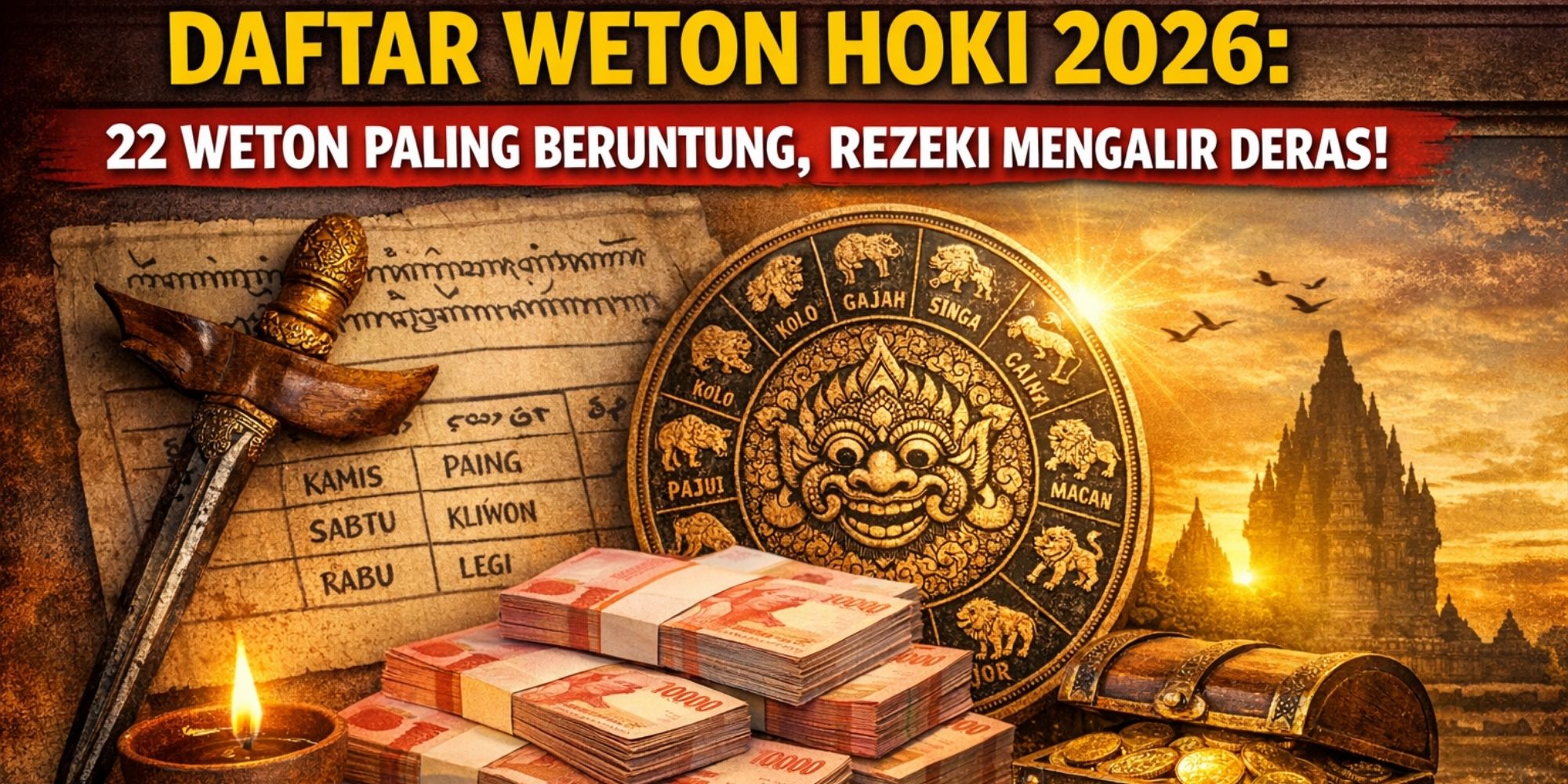 Daftar weton hoki 2026 menurut Primbon Jawa. Ini 22 weton paling beruntung dengan rezeki kuat, lengkap dengan catatan pentingnya.