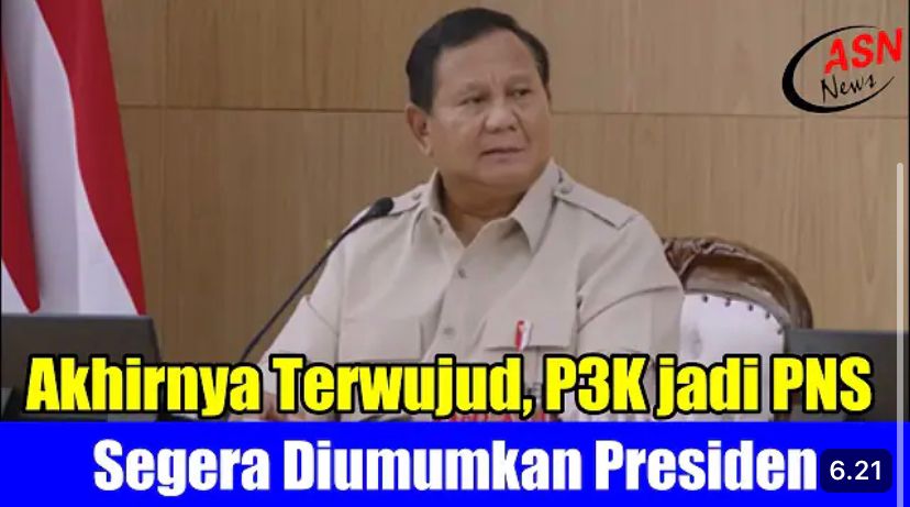 PPPK akan diangkat jadi PNS? Presiden Prabowo Subianto segera umumkan alih status P3K ke PNS secara resmi.