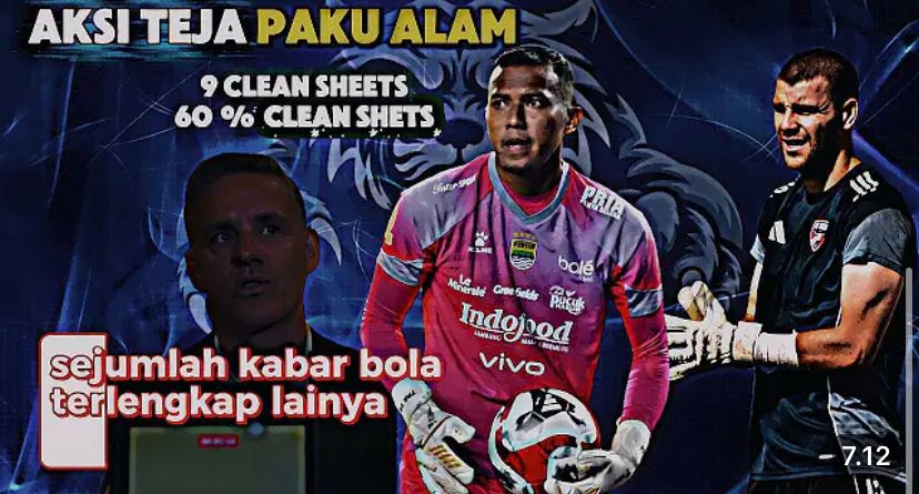 Teja Paku Alam tampil gemilang, catat clean sheet ke-12 dan bawa Persib Bandung jadi tim dengan pertahanan paling solid musim ini.