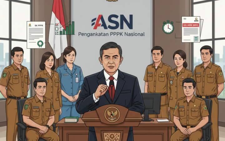 Ribuan PPPK baru diangkat, Kepala BKN beri peringatan keras. Status ASN bukan hadiah, kinerja jadi penentu nasib kontrak PPPK.
