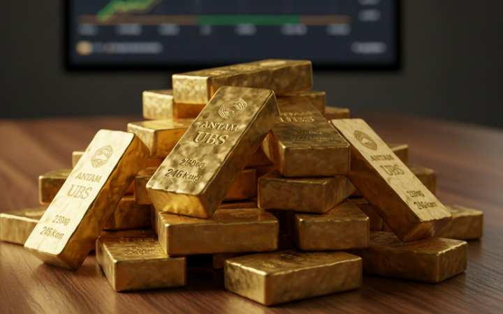 Harga emas hari ini, kembali naik tipis! Antam, UBS, dan Galeri 24 catatkan pergerakan terbaru. Pantau sekarang sebelum beli atau jual emas!