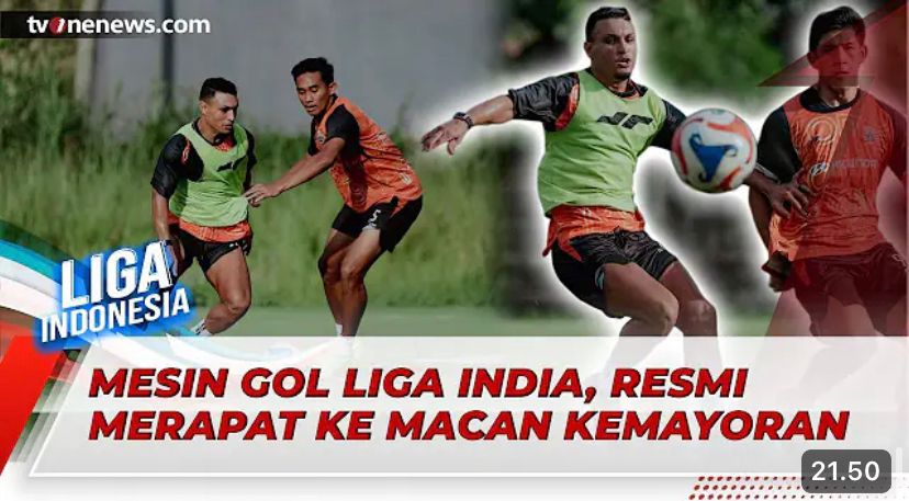 Persija Jakarta resmi merekrut Aladin Azari, top skor Liga India, untuk memperkuat lini depan di Super League 2025-2026.