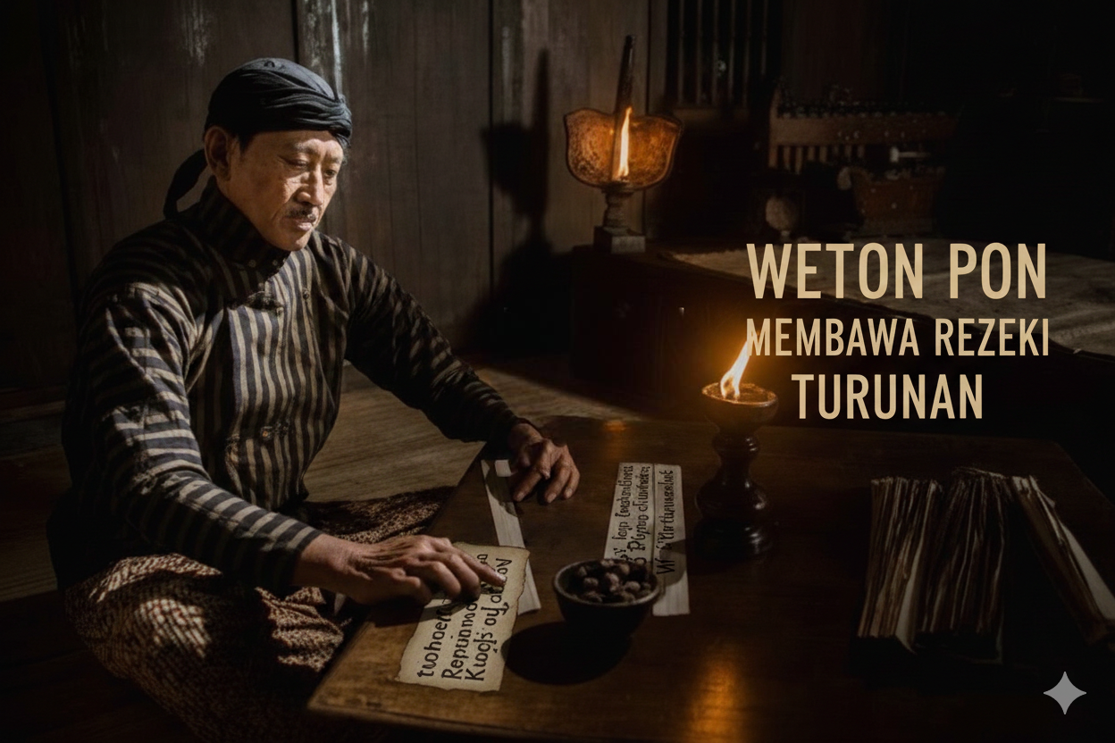 Rahasia Weton Pon pembawa rezeki turunan. Disebut paku bumi keluarga, diyakini mampu memutus rantai kemiskinan hingga tujuh generasi.
