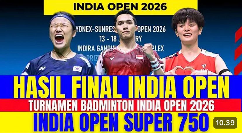 Hasil India Open 2026 Super 750, hadiah wakil Indonesia, kekalahan Putri Kusuma Wardani, serta jadwal lengkap final hari ini.