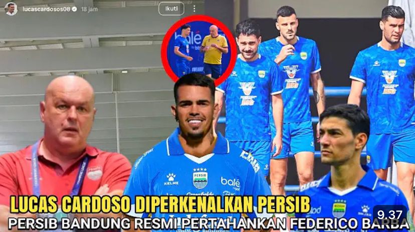Persib Bandung resmi kedatangan pemain asing baru pengganti William Marcilio. Lukas Cardoso mendarat, Federico Barba dipastikan bertahan.