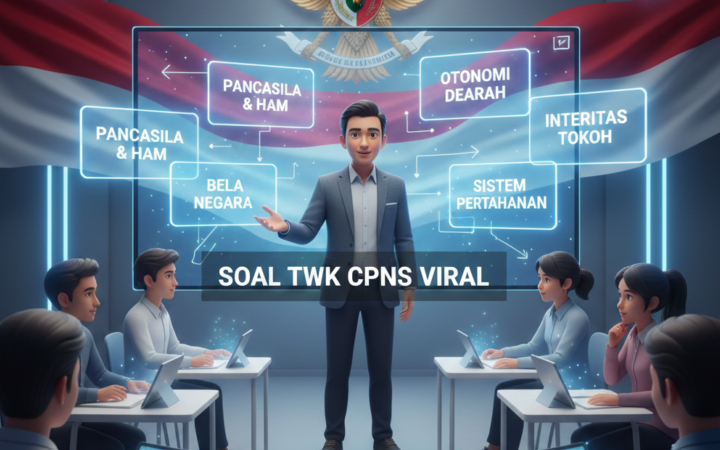Soal TWK CPNS viral kembali dibahas lengkap, mulai makna Pancasila, otonomi daerah, bela negara, hingga integritas tokoh nasional.