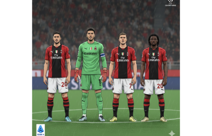 Pemain AC Milan saat bertanding di Serie A. Rossoneri menghadapi kesulitan besar pada bursa transfer Januari AC Milan setelah sejumlah klub menolak melepas bek incarannya.