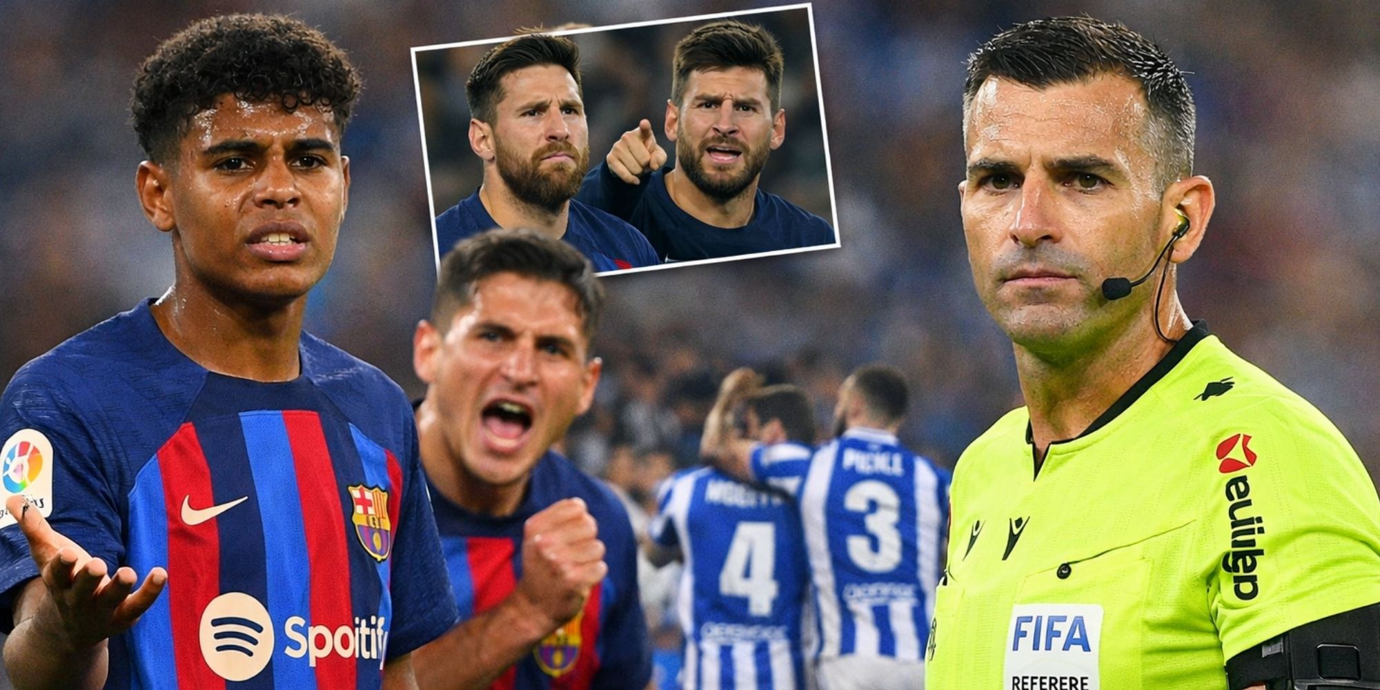 Kontroversi wasit Hesus Gil Manzano kembali memicu amarah Barcelona usai gol Lamine Yamal dianulir saat kalah dari Real Sociedad.
