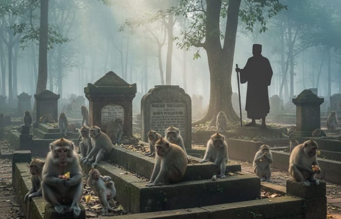 Misteri Kuburan Ngujang akhirnya terungkap. Fakta kera, sejarah desa, dan stigma pesugihan diluruskan langsung oleh juru kunci.