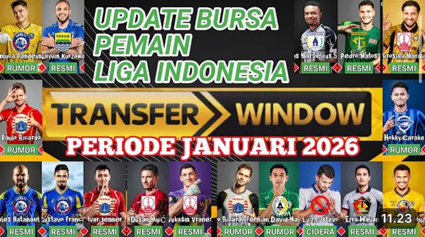 Bursa transfer Liga Indonesia 2026 memanas. Arema FC, Persija, Persis Solo, hingga Persebaya aktif berburu pemain anyar.