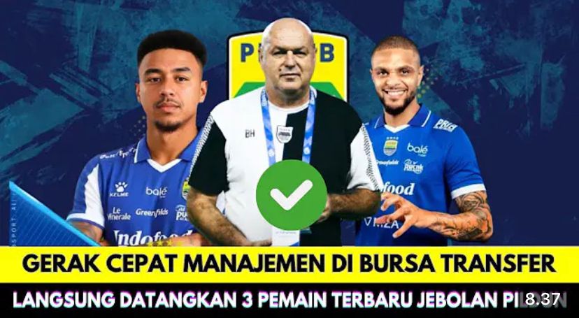 Transfer Persib Bandung Januari 2026 memanas. Jessie Lingard, Layvin Kurzawa, dan Terence Kongolo dirumorkan masuk radar Maung Bandung.
