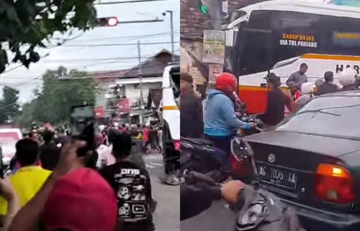 Ngeblong lampu merah Kediri picu kecelakaan Bus Harapan Jaya. Polisi sebut pelanggaran fatal, sopir terancam sanksi tegas.