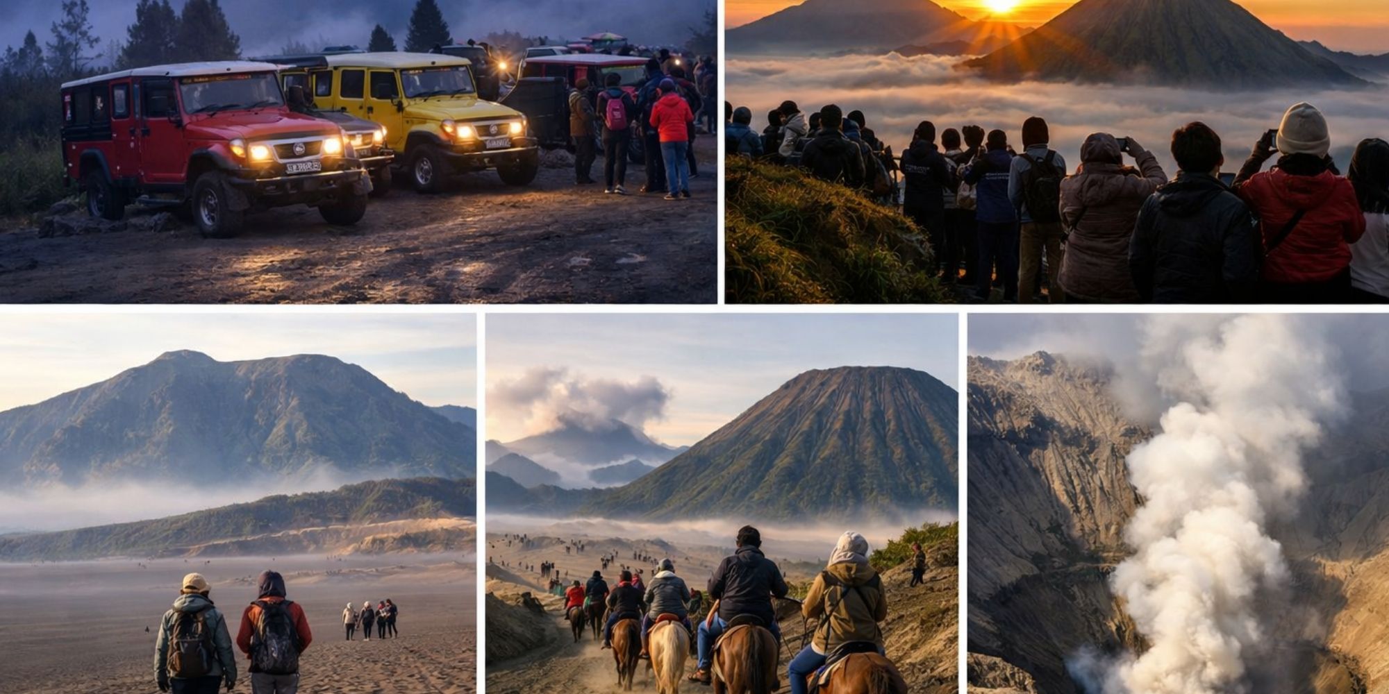 Wisata Gunung Bromo tawarkan sunrise Bukit Cinta, Pasir Berbisik, dan panorama alam memukau yang jadi favorit turis sepanjang tahun.