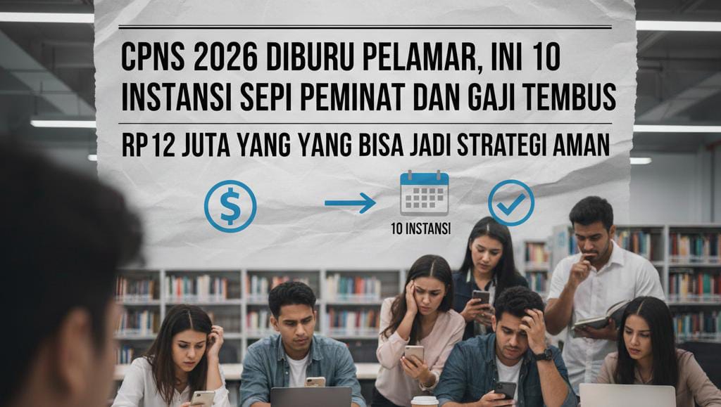CPNS 2026 berpeluang dibuka. Ini 10 instansi sepi peminat dengan gaji hingga Rp12 juta yang bisa jadi strategi aman lolos CPNS 2026.