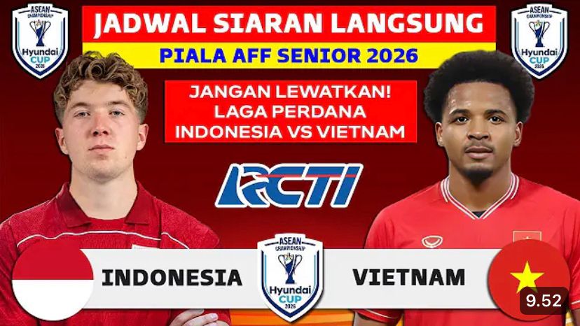 Jadwal Timnas Indonesia vs Vietnam di Piala AFF Senior 2026: main 3 Agustus di GBK. Cek skuad dan head to head terbaru!