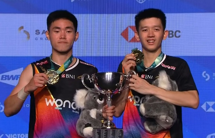Raymond Indra/Nikolaus Joaquin kalahkan Fajar/Fikri di Indonesia Masters 2026, diakui senior sebagai asa baru ganda putra Indonesia.