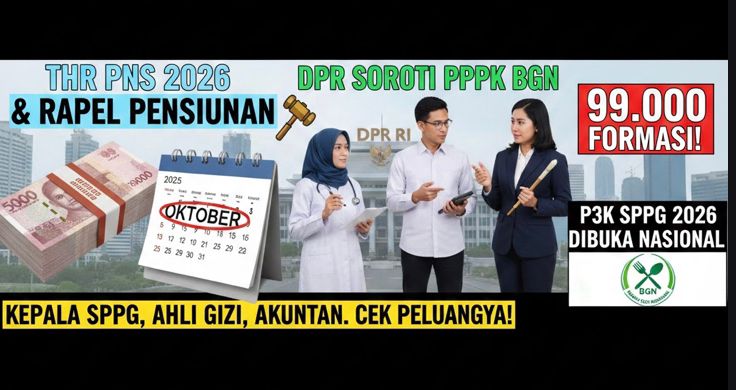 Target P3K SPPG 2026 tembus 99.000 formasi! Kepala SPPG, ahli gizi, akuntan dibuka nasional. Cek peluangnya!