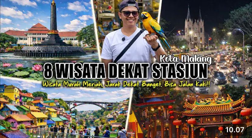 8 spot wisata dekat Stasiun Malang Kota Baru bisa jalan kaki: Jodipan, Pasar Klojen, Kayutangan Heritage, Alun-Alun Merdeka!