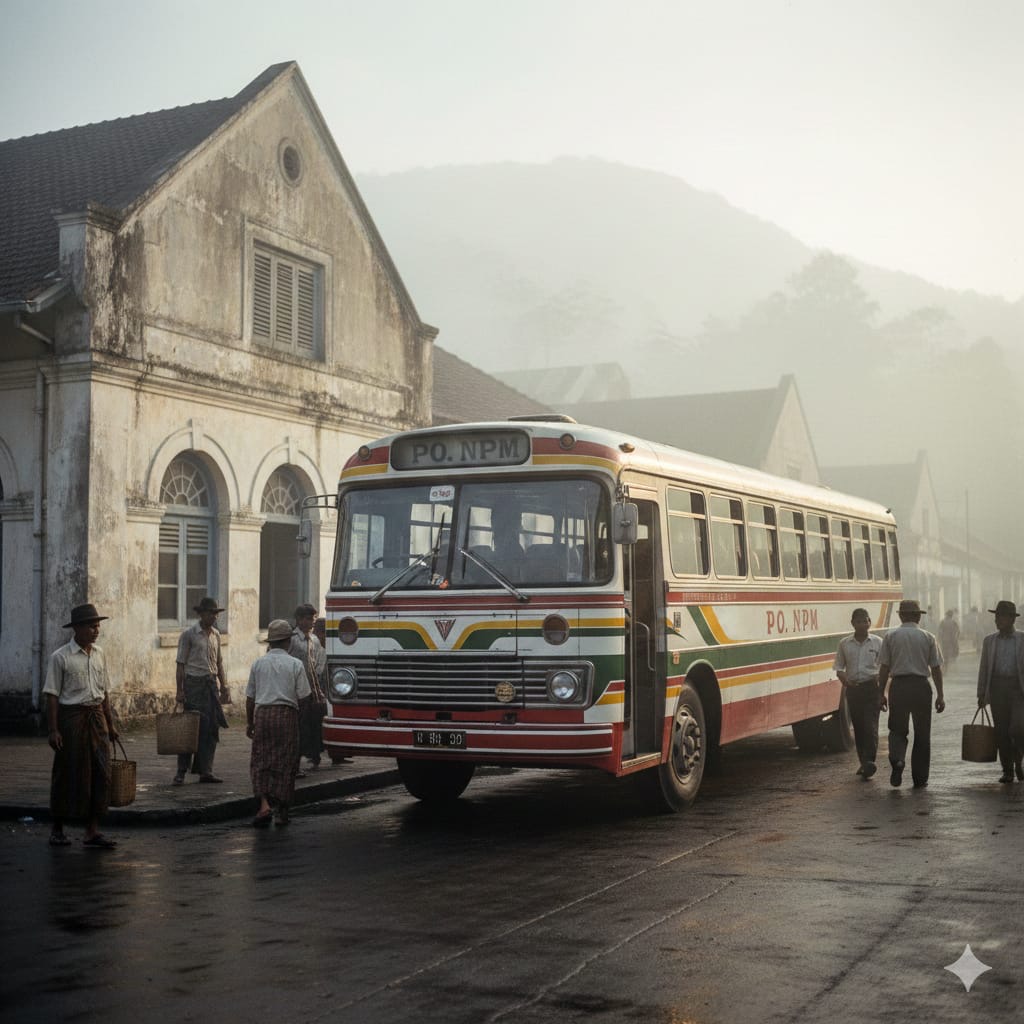 Sejarah PO NPM, bus legendaris Minang berdiri sejak 1937. Dari satu armada hingga bangkit kembali melewati krisis panjang.