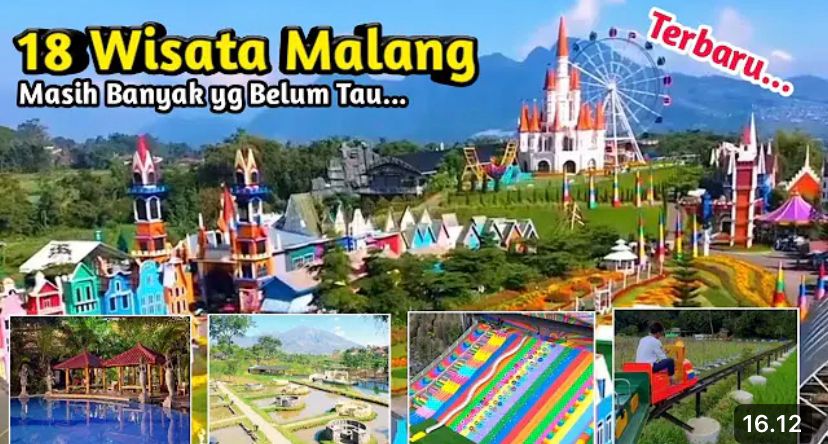 Wisata terbaru di Malang 2026 lagi hit! Ada Hawaii Waterpark, Everland, Santerra, coban, sumber, hingga Malang Night Paradise.