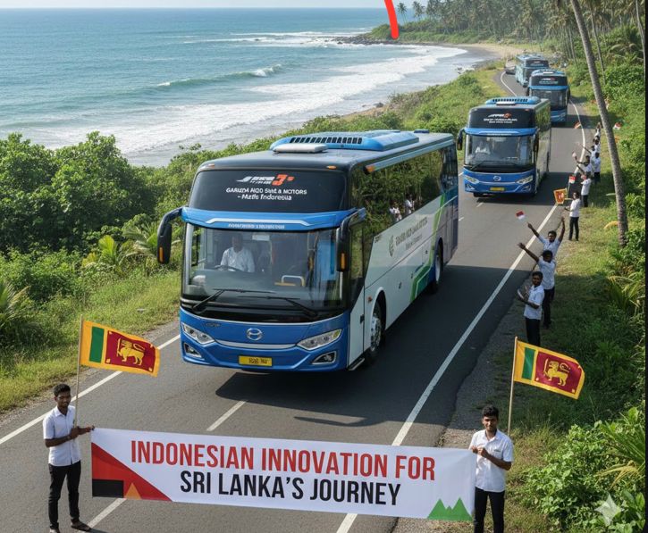 Bus buatan Indonesia kini melaju di Sri Lanka! Bukan Eropa atau Jepang, ini alasan mereka pilih karoseri RI untuk armada baru.