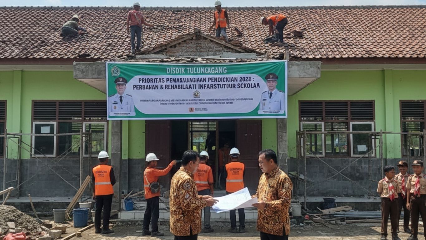 Disdik Tulungagung prioritaskan infrastruktur pendidikan pada 2026.(Gemini AI)