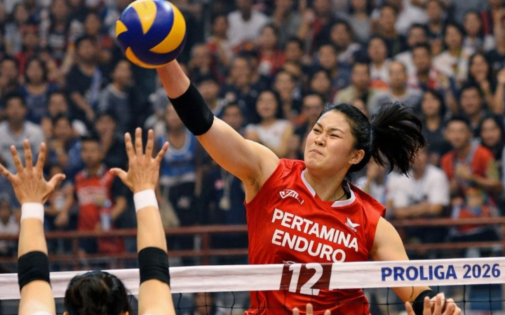 Jakarta Pertamina Enduro tampil dominan di Proliga 2026 usai menaklukkan Popsivo Polwan 3-0. Megawati Hangestri jadi pembeda.