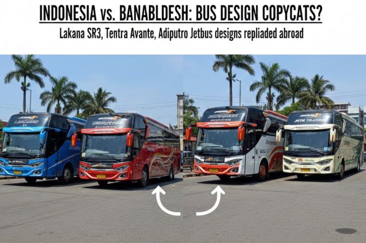 Desain bus Indonesia ditiru di Bangladesh! Mirip Laksana SR3, Tentrem Avante, hingga Adiputro Jetbus. Ini detailnya!