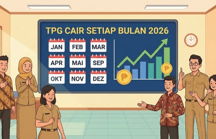 TPG guru cair setiap bulan mulai 2026. SKTP terbit otomatis tanpa usulan dinas. Catat tanggal penting agar tunjangan tidak tertunda.