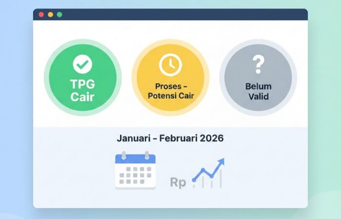 Info GTK guru sertifikasi 2026: arti status hijau, kuning, dan abu-abu penentu TPG cair Januari atau Februari. Simak penjelasannya.