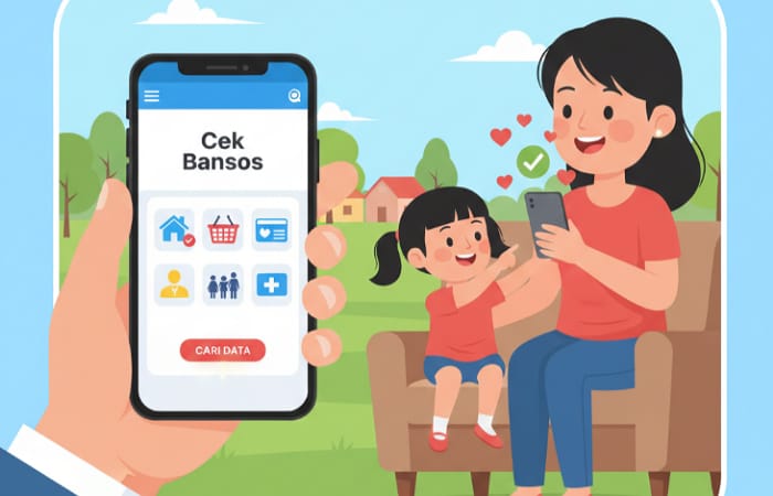 Cara melihat daftar penerima bansos terbaru 2026 lewat aplikasi resmi Kemensos. Cek nama dan jenis bantuan langsung dari HP.