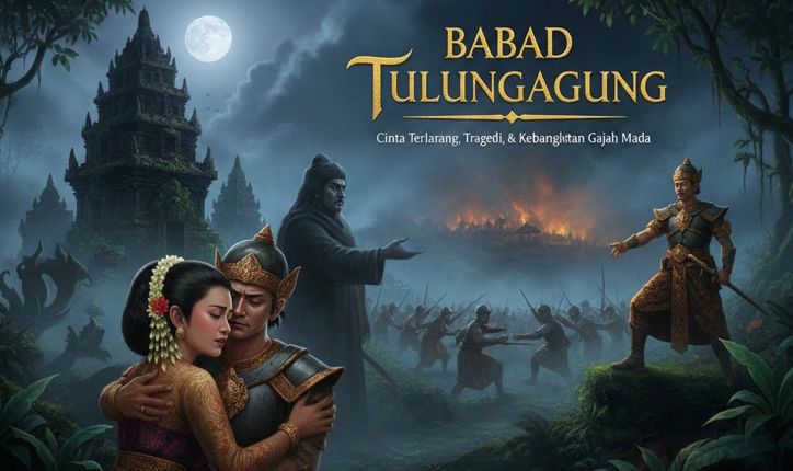 Babad Tulungagung mengungkap tragedi Roro Kembang Sore, cinta terlarang, dan peristiwa yang mengantarkan Gajah Mada menjadi Patih Majapahit.