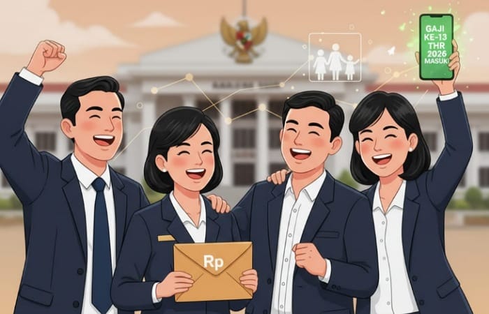 Gaji ke-13 dan THR 2026 ASN diprediksi cair Maret dan Juni. Benarkah bisa tembus Rp31 juta? Simak penjelasannya.