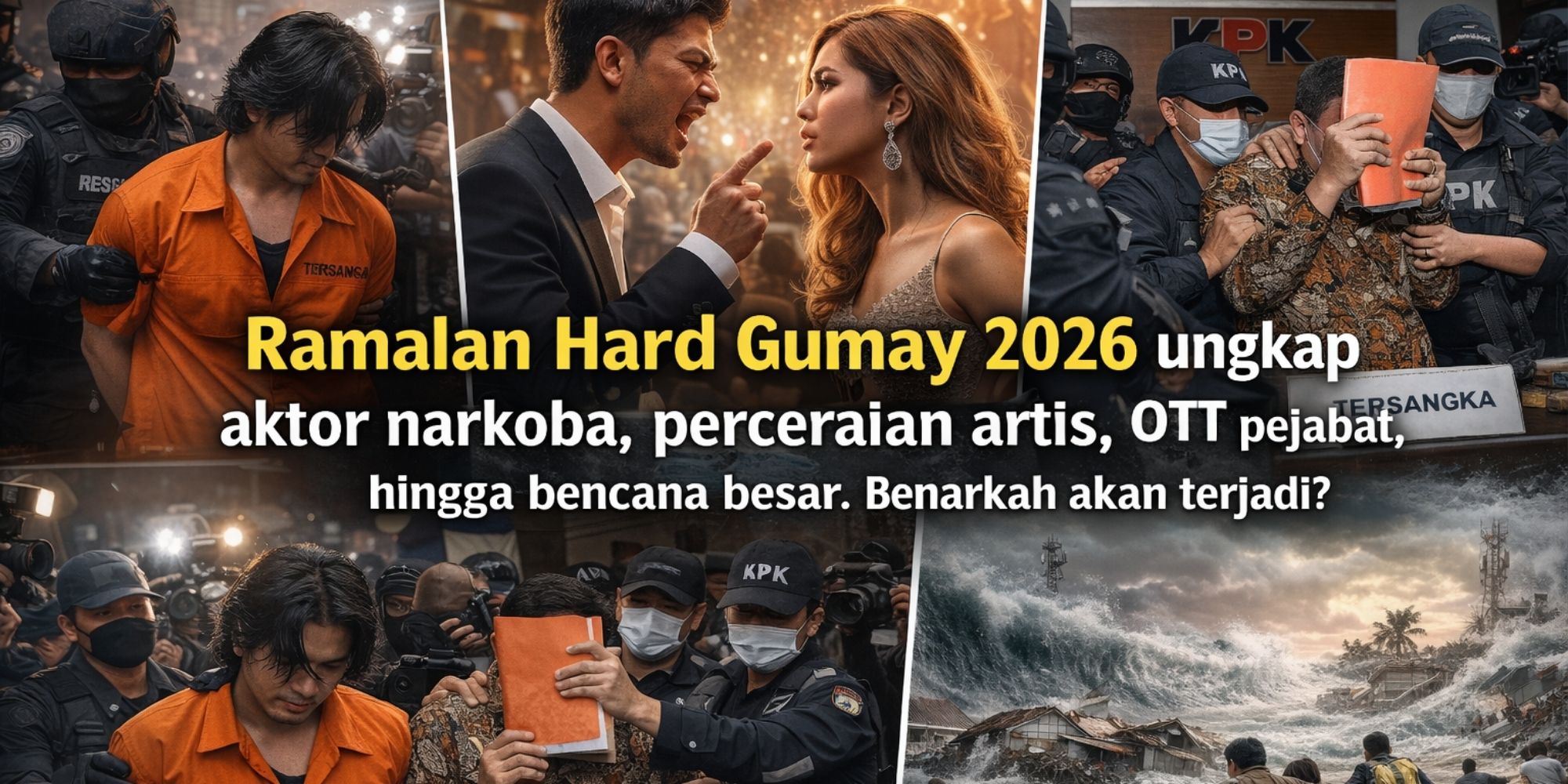 Ramalan Hard Gumay 2026 ungkap aktor narkoba, perceraian artis, OTT pejabat, hingga bencana besar. Benarkah akan terjadi?
