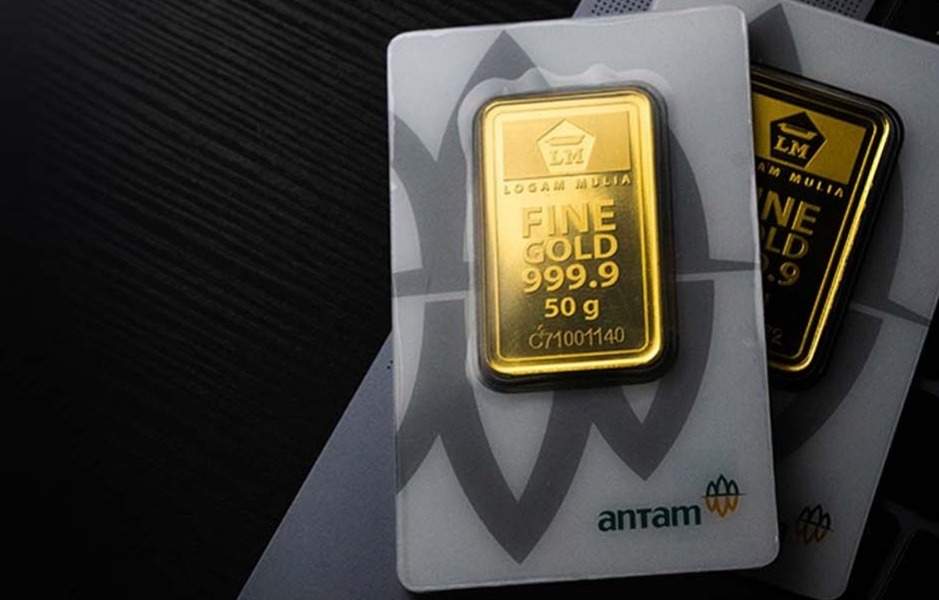 Harga emas Antam turun tajam setelah sebelumnya mencetak rekor tertinggi per gram.