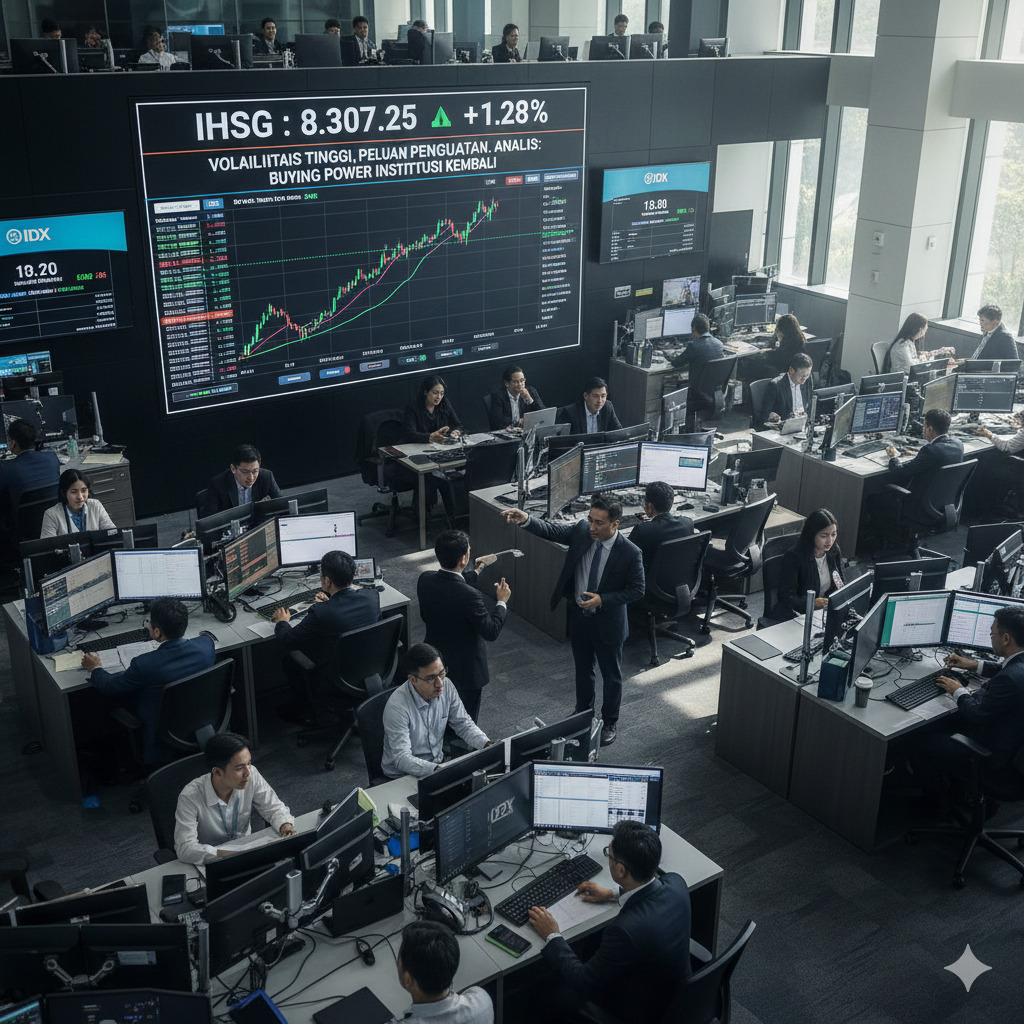 IHSG berpeluang menguat usai gejolak pasar dan pengunduran diri pejabat OJK-BEI.(Ilustrasi Gemini AI)
