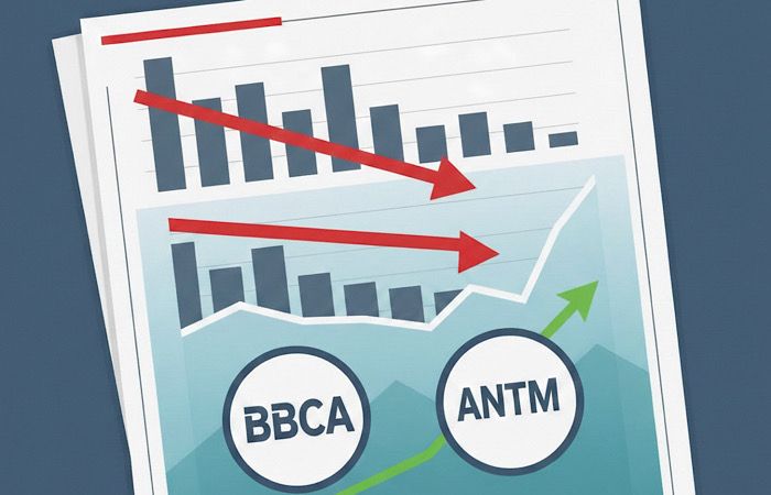 Rekomendasi saham besok Selasa 3 Februari 2025, IHSG tertekan. Simak peluang BBCA, BBRI, BMRI, hingga ANTM di area support.