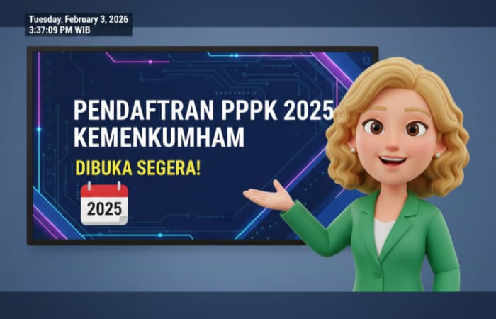 Pendaftaran PPPK 2025 KemenHAM dibuka dengan 500 formasi S1 dan D3 semua jurusan. Cek syarat, jadwal, dan tahapan seleksinya.