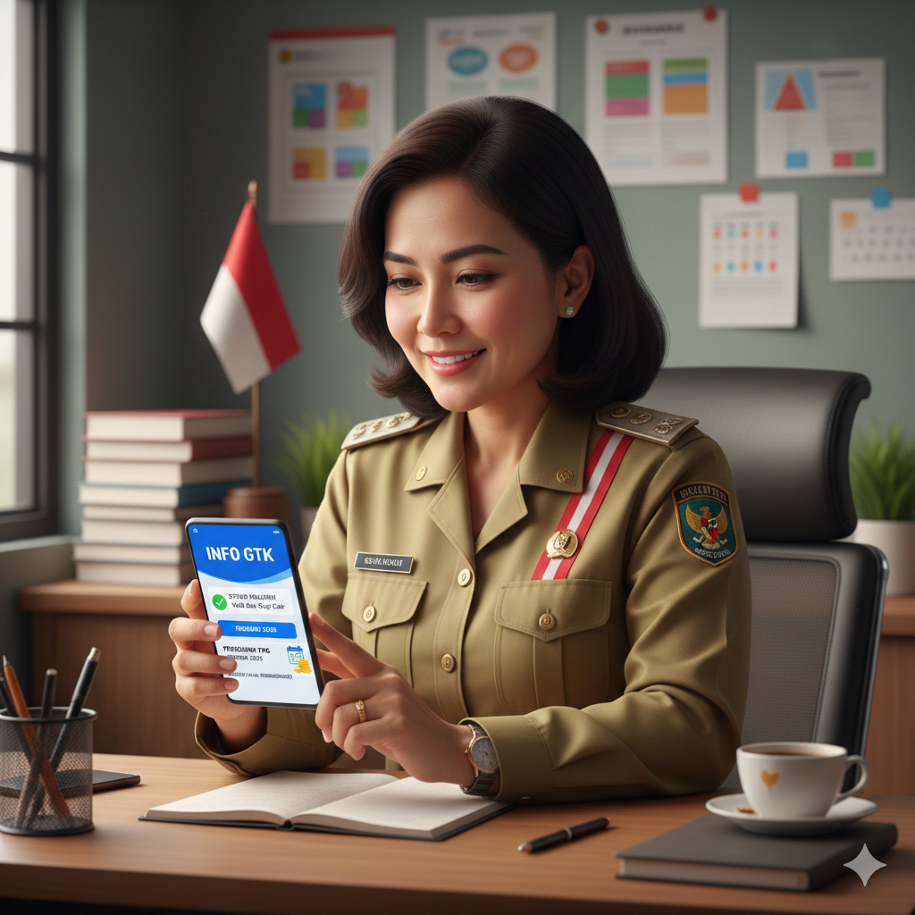 Guru memantau Info GTK menjelang proses validasi data 15&ndash;20 Februari sebagai tahapan pencairan TPG Februari 2026 yang diperkirakan cair 23&ndash;27 Februari.