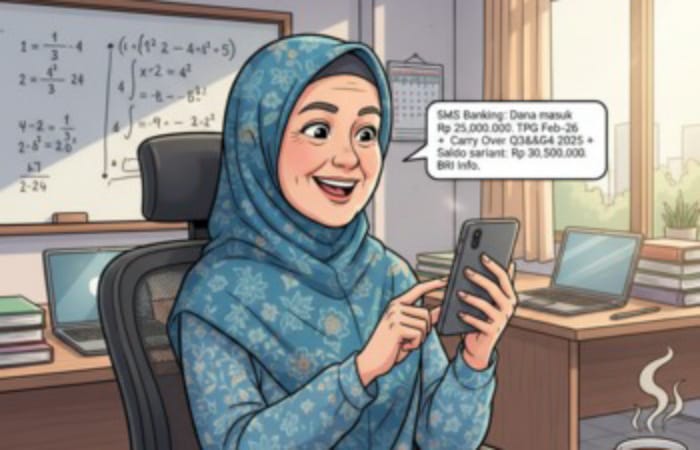 Kabar baik untuk guru. Pencairan TPG Februari 2026 berpotensi terjadi dua kali dalam sebulan. Carry over cair hingga Rp18 juta, sementara SKTP 2628 mulai masuk rekening sejak awal Februari. Guru dimin