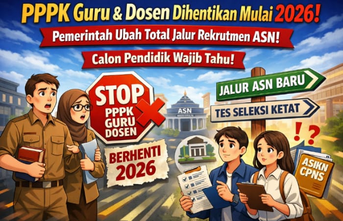 PPPK guru dan dosen dihentikan mulai 2026. Pemerintah alihkan rekrutmen ke CPNS, ini dampak dan strategi yang wajib disiapkan.