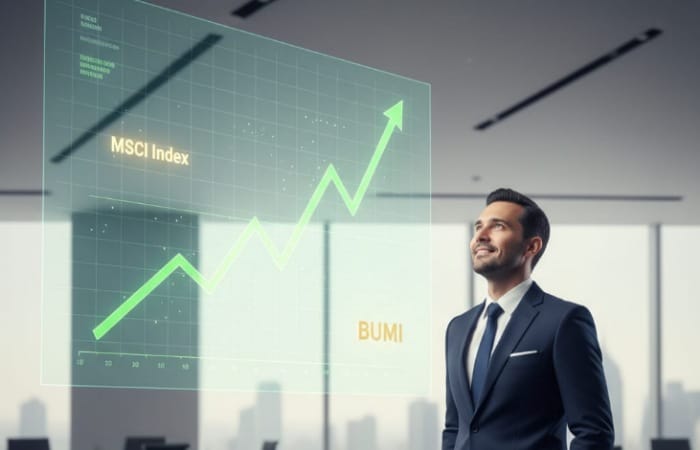 IHSG rebound 2,52% ke 8.122. Saham BUMI melonjak 20% dipicu sentimen MSCI. Simak analisis lengkapnya di sini.