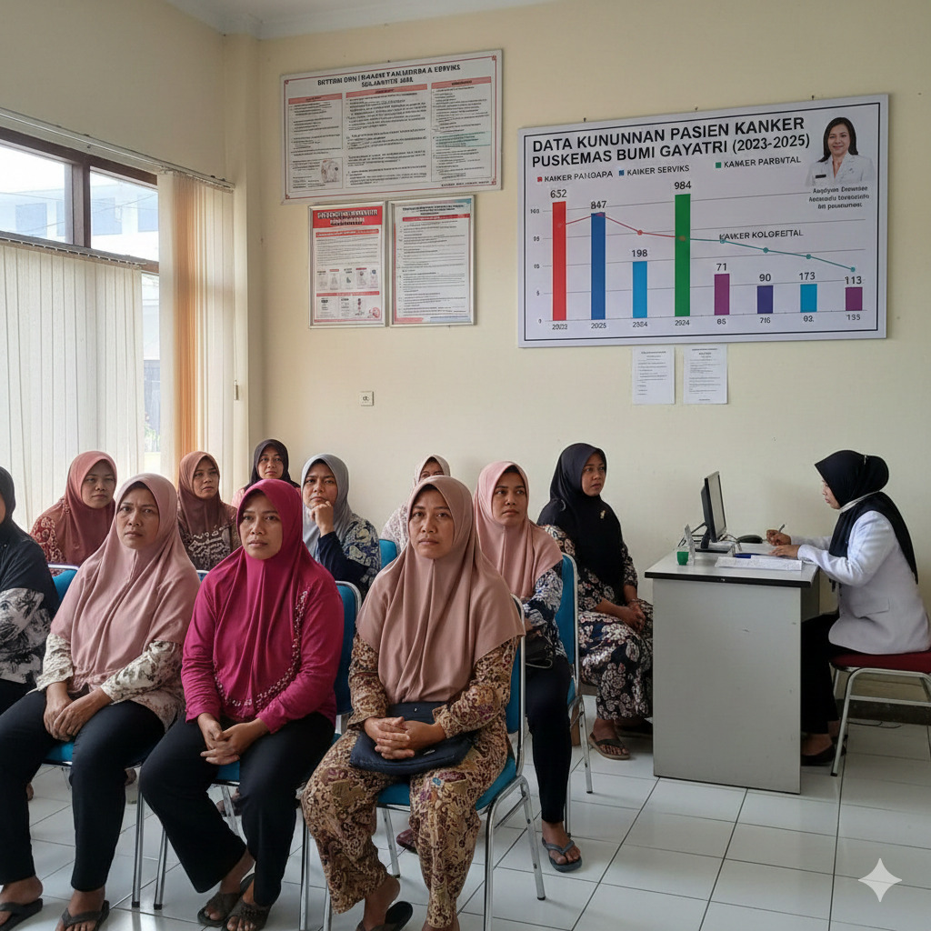 Jumlah kunjungan pasien kanker di puskesmas wilayah Tulungagung meningkat.(Ilustrasi Gemini AI)