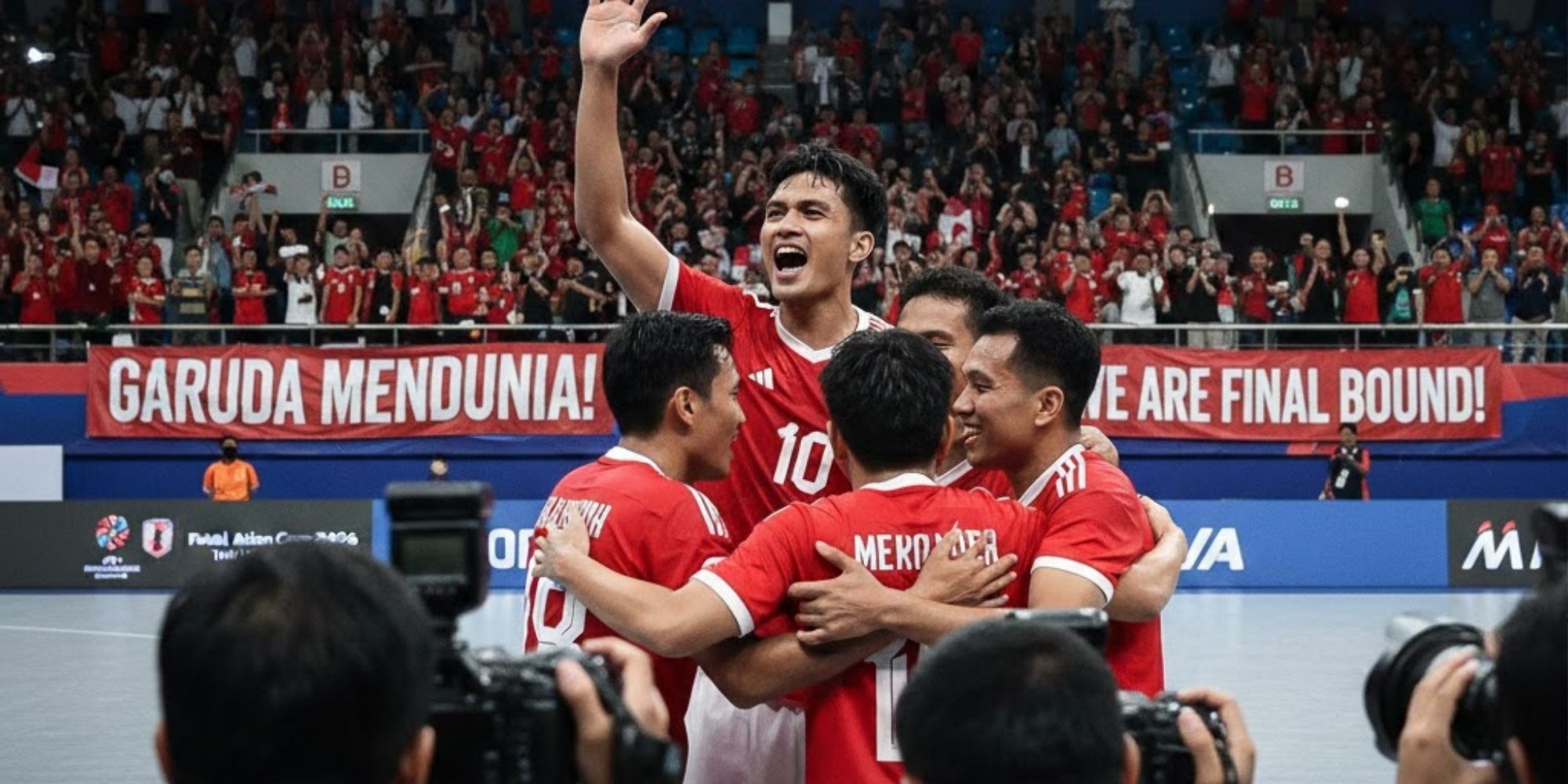 Piala Asia Futsal 2026 memanas, Timnas Indonesia cetak sejarah lolos semifinal dan siap tantang Jepang di laga super big match.