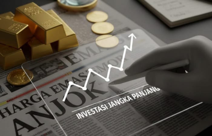 Harga emas sempat anjlok Rp260.000 usai rekor tertinggi. Simak strategi investasi emas jangka panjang dari pakar keuangan.