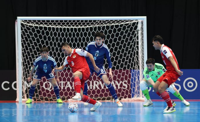 Timnas futsal Indonesia tembus final Piala Asia usai kalahkan Jepang 5-3. (Sumber: Jawa Pos)