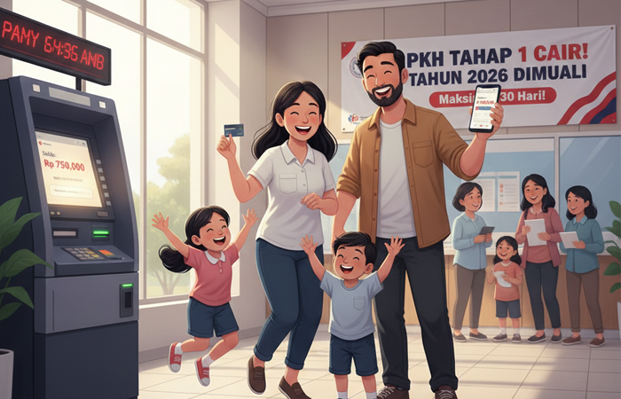 Pencairan PKH tahap 1 tahun 2026 resmi dimulai. KPM wajib mencairkan dana maksimal 30 hari setelah saldo masuk agar bantuan tidak hangus.