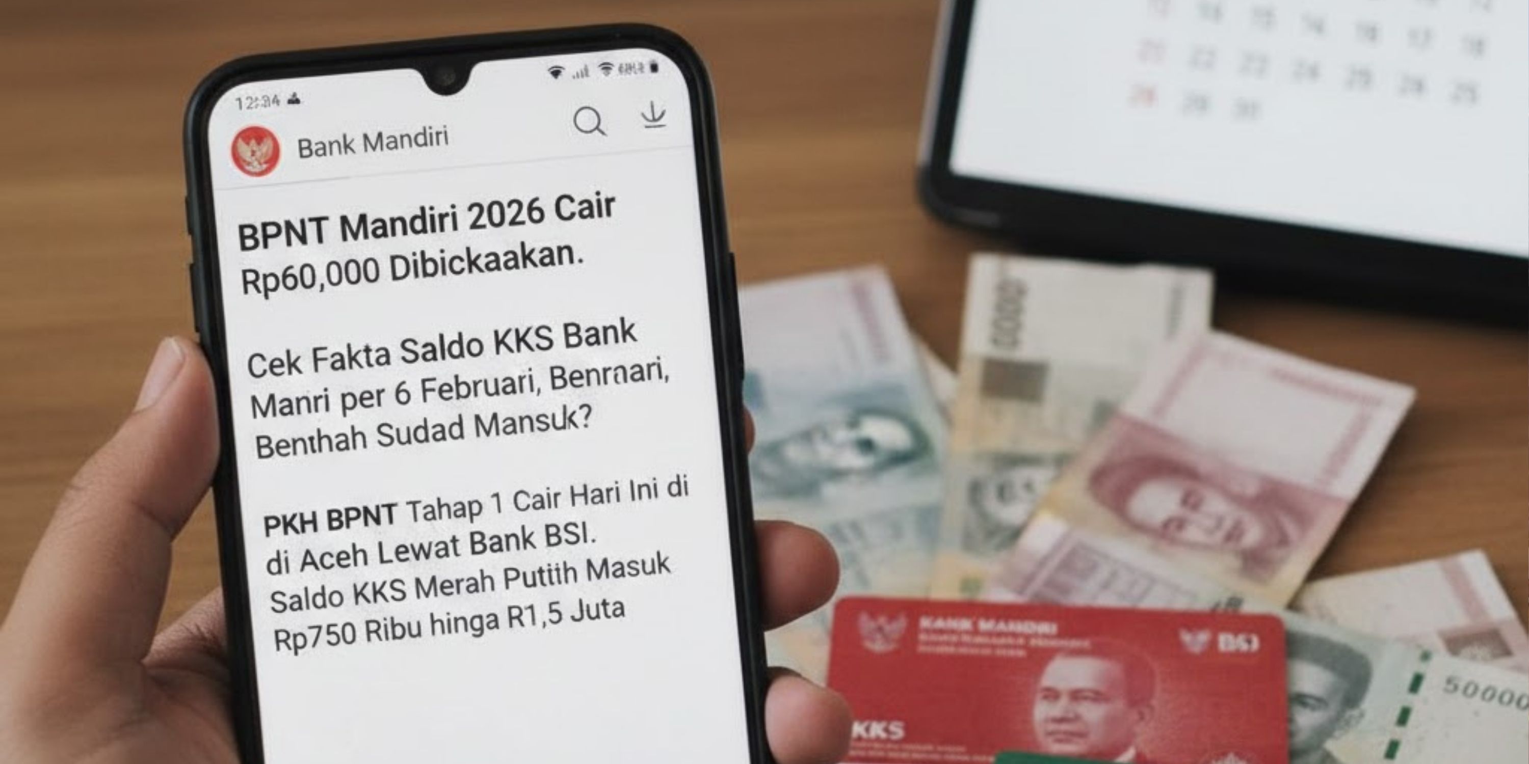 PKH BPNT tahap 1 cair hari ini di Aceh lewat Bank BSI. Saldo KKS Merah Putih masuk Rp750 ribu hingga Rp1,5 juta.