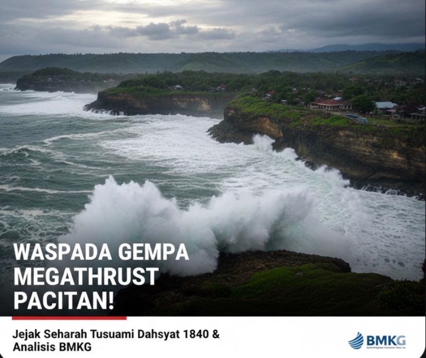 Waspada gempa Megathrust Pacitan! Simak jejak sejarah tsunami dahsyat 1840 dan analisis BMKG terkait potensi ancaman di pesisir selatan Jawa.